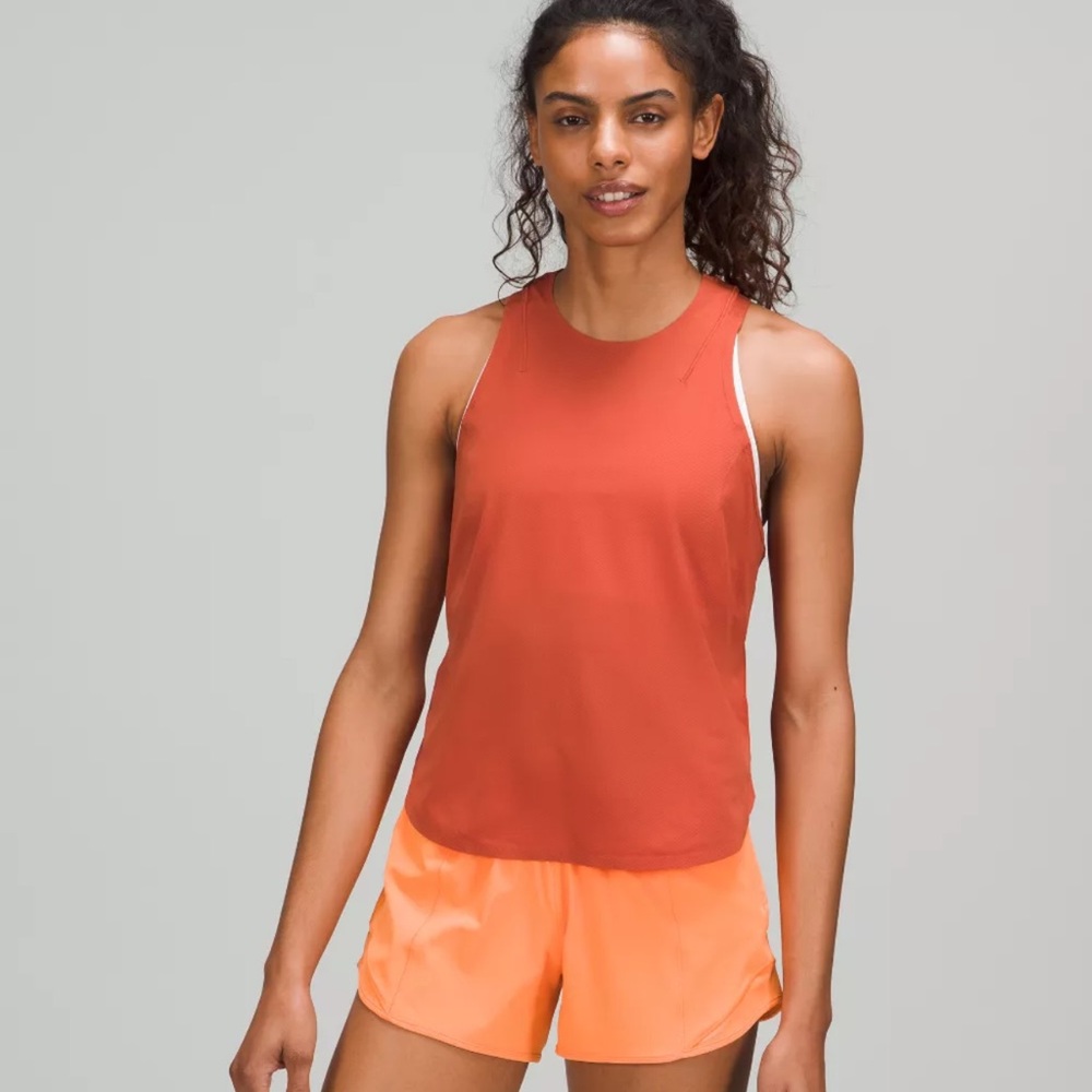 NWT Lululemon Lightweight Run Kit Tank Top size 14 in Red Rock